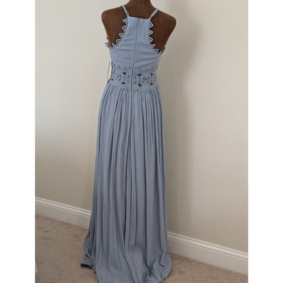 Lulus "This is Love" Slate Blue Lace Maxi Dress - NWT XS - Picture 4 of 10